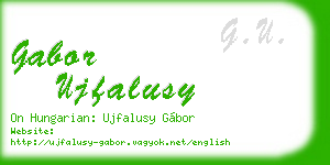 gabor ujfalusy business card
