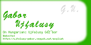 gabor ujfalusy business card